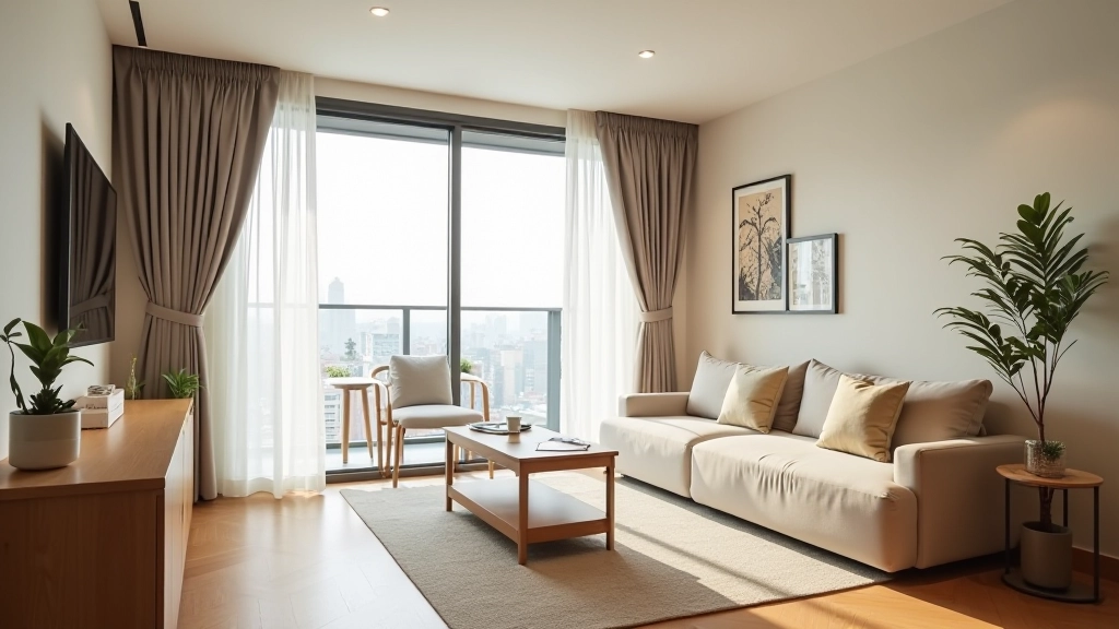 Well-designed apartment interior near Jurong East with comfortable living spaces