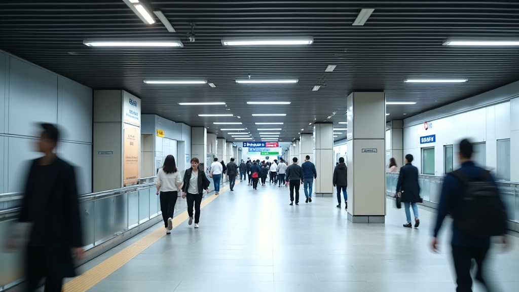 Jurong East MRT interchange station with signage and commuters
